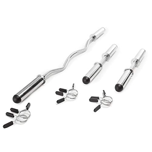Hollow Curl Bar and Dumbbell Handle Starter kit with Spring Collars