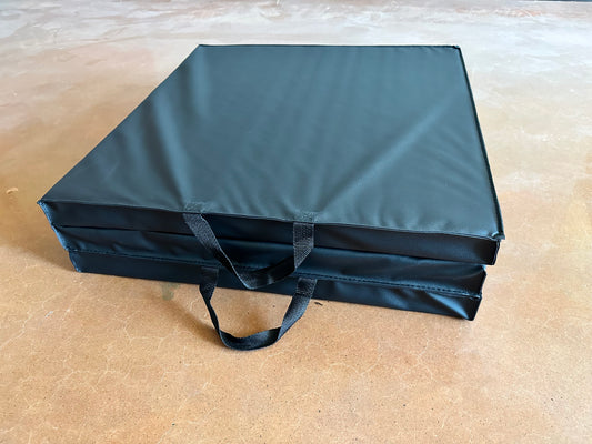 Folding Exercise Mat - 24" x 72" x 2" Thick - Triple Folding for easy stowage!
