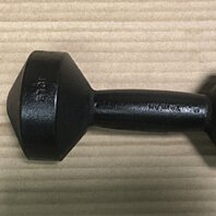 Solid Cast Black Iron Dumbbells - 10 lbs (Sold By Pair)