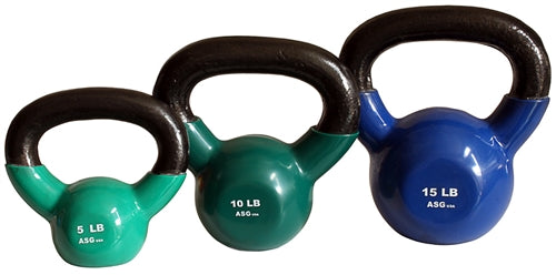 Vinyl Kettlebell Set perfect for toning different muscle to increasing strength and endurance