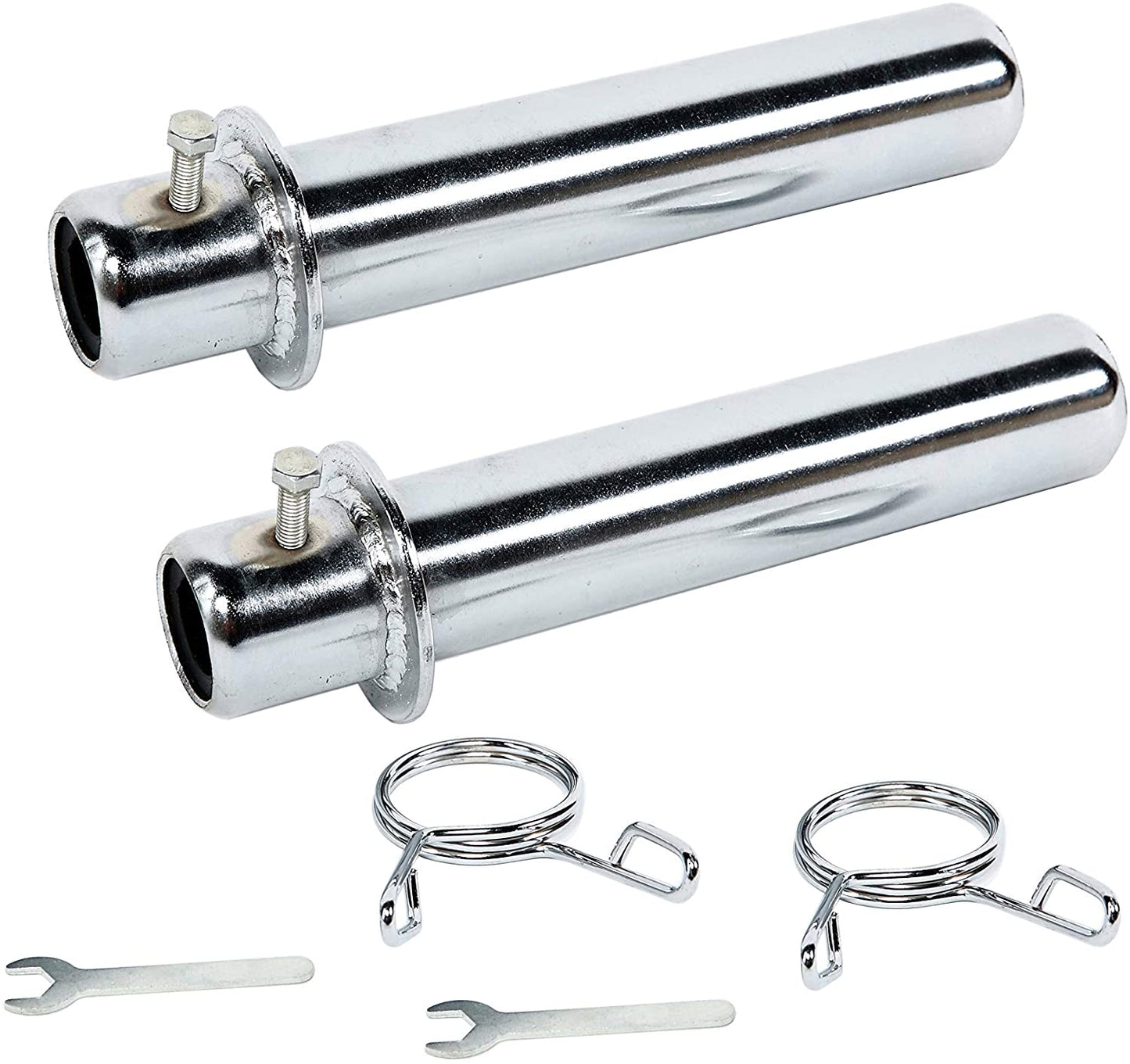 Ader Sporting Goods 8" Chrome/Zinc Olympic (O.D. 1.875") Adapter Sleeve Pair
