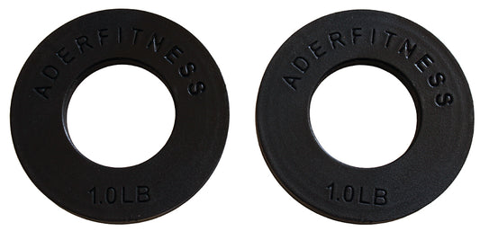 Ader Olympic Fractional Plates Pair- 1 Lb/Each Black